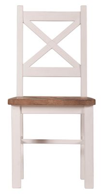 Byron Timber Cross-back Dining Chair With Trestle Legs