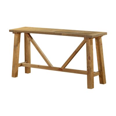 Vintage Wooden Console Table | Weathered Finish, Reclaimed Pine