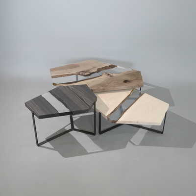 CRYSTAL Wood Trio Low Tables