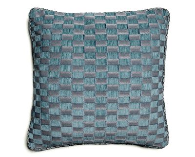 CUSHION DAMIER PORCELAIN BLUE 45×45 P