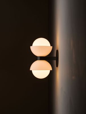 Glass Dual Dome Sconce