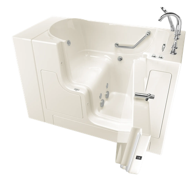 Gelcoat Premium Series 30 in. x 52 in. Outward Opening Door Walk-In Bathtub with Air Spa and Whirlpool system