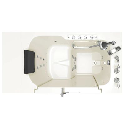 Gelcoat Premium Series 32 x 52 -Inch Walk-in Tub With Combination Air Spa and Whirlpool Systems - Left-Hand Drain