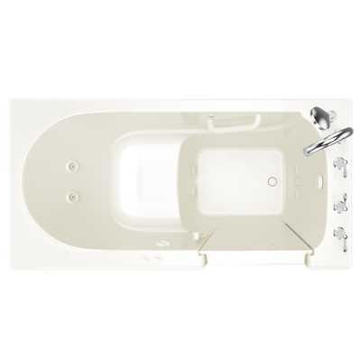 Gelcoat Value Series 30x60 Inch Walk-In Bathtub with Combination Air Spa and Whirlpool Massage System - Right Hand Door and Drain