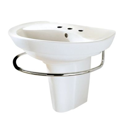 Ravenna 8-Inch Widespread Wall-Hung Sink and Semi-Pedestal Leg Combination