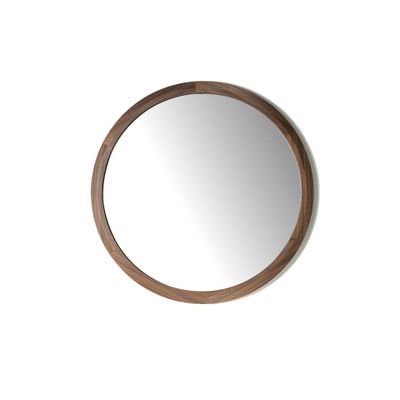 Mirror circular marco wood walnut