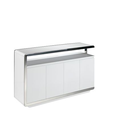 Sideboard wooden white and stainless steel