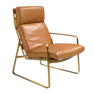Armchair leather camel