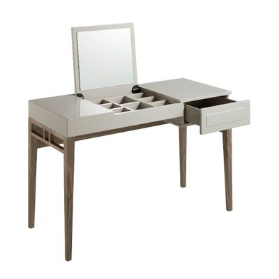 Tocador wooden niebla with mirror abatible and joyero