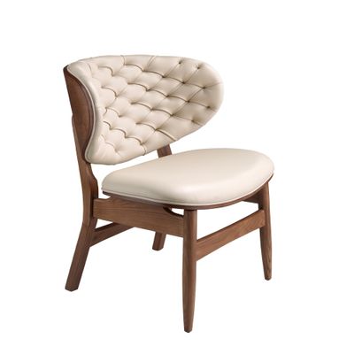 Armchair faux leather sand