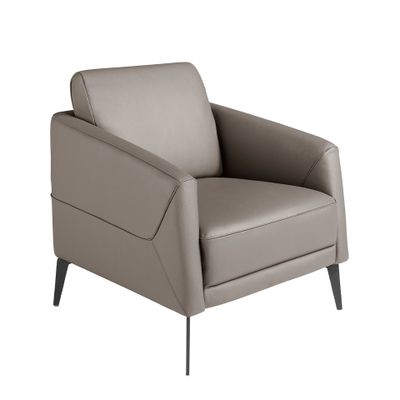 Armchair leather grey oscuro