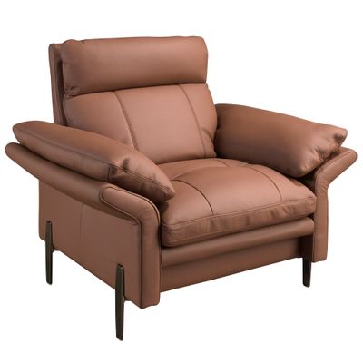 Armchair leather brown