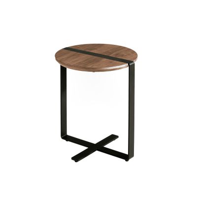 Table rincon wooden walnut and steel black