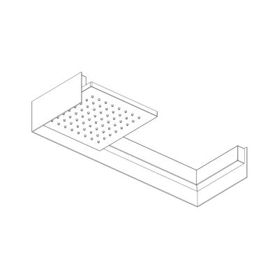Soffione a parete 500×200 mm con soffione ABS 200×200 mm