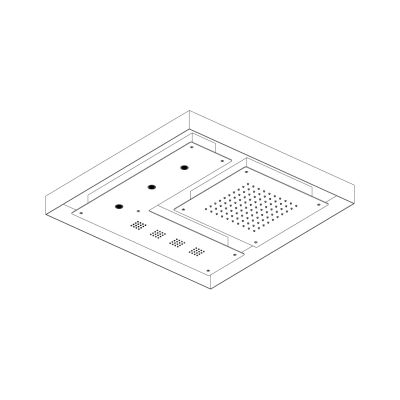Soffione a incasso a controsoffitto 620×620 mm