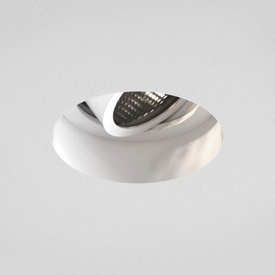 Trimless Slimline Round Adjustable Fire-Rated Matt White