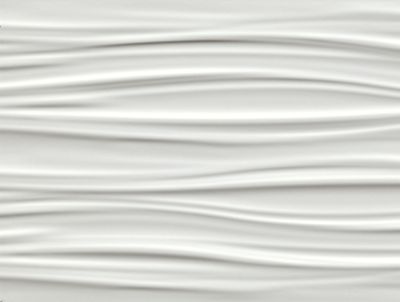 3D Wall Design Ribbon White