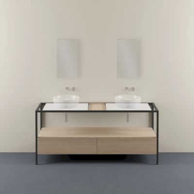 Struttura a Terra in Metallo 180x55 cm 2 Fori Centrali: Soluzioni a terra e sospese