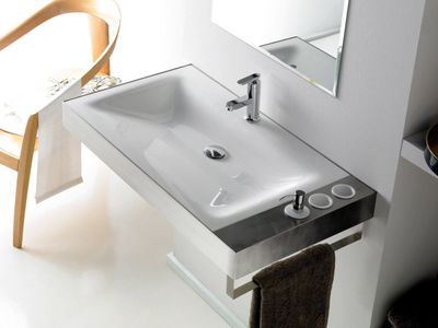 Stainless Steel Countertop Set With Accessories For Washbasin