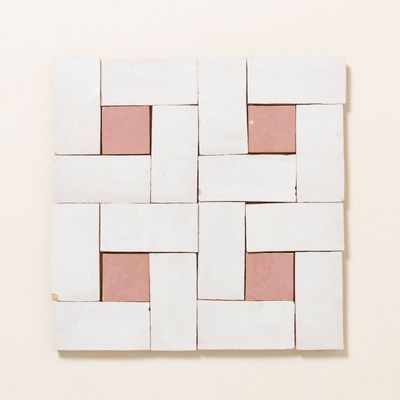 Leather Pale Basketweave Zellige