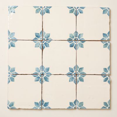 Rediscovered Navy Petalo Glazed Tile