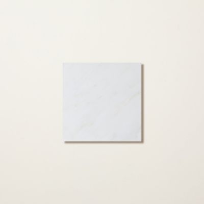 White Square Honed Marble - 15 x 15 cm