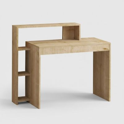 Scrivania salvaspazio con libreria integrata in legno Uma