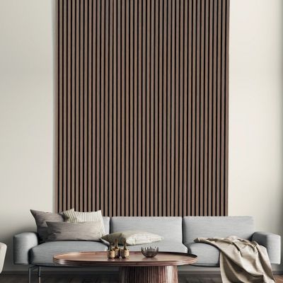 5 x pannello fonoassorbente decorativo 120x57cm murale legno noce K-N