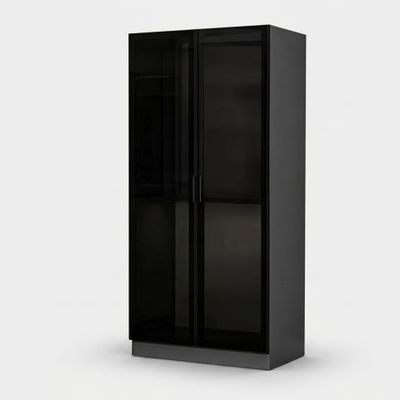 Armadio 2 ante guardaroba con vetro 90 cm Kale 90
