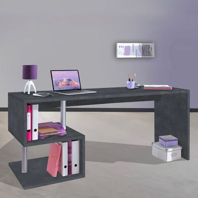 Scrivania design 180x60cm antracite ufficio studio moderno Esse 2 Report