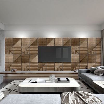 20 x pannello decorativo 58x58cm fonoassorbente legno noce Deco MXN
