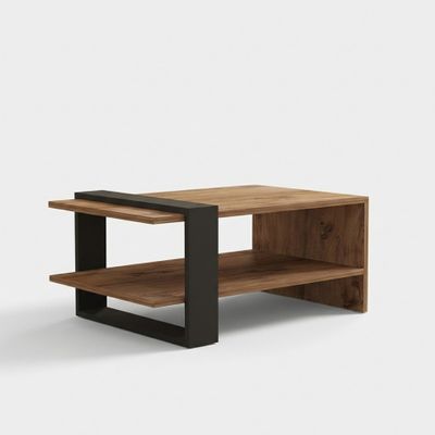 Tavolino da salotto design con doppio ripiano in melaminico Ova