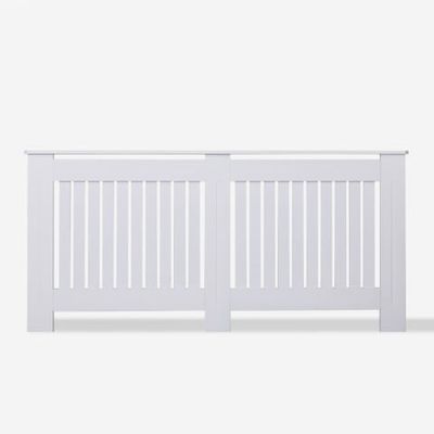 Copricalorifero in legno bianco copritermosifone 172x19x81,5h Heeter XXL