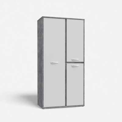 Armadio 3 ante battenti e ripiani interni stile moderno 99x201 Canmore