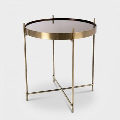 Tavolino da salotto in vetro temperato e metallo Elegant