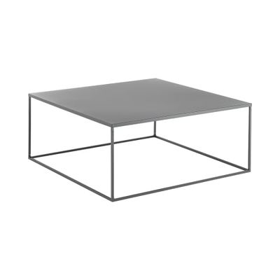 Tavolino da salotto in metallo grigio antracite 80x80cm Omaha bis