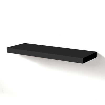 Mensola nera opaca da parete in MDF 60 cm Arvada Black
