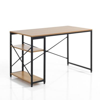 Scrivania industrial in legno e metallo per ufficio 120 cm Kyle Evo