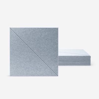 Set di 8 pannelli decorativi fonoassorbenti 60x60 grigio di design Toon-G
