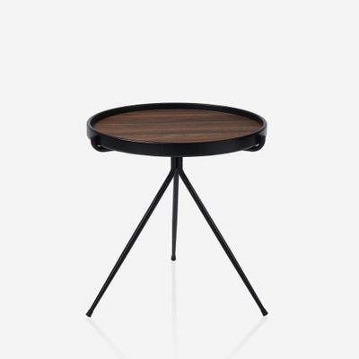 Tavolino da salotto rotondo in metallo e mdf Pin