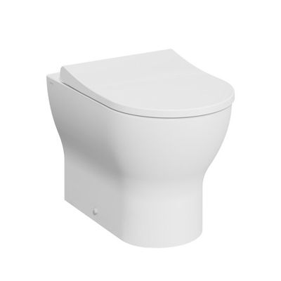 Vaso WC bagno a terra filo muro con asse copriwater Mia Round VitrA