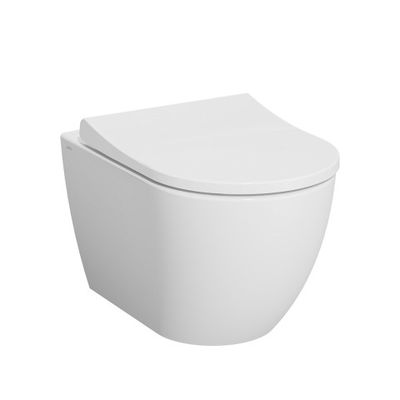 Vaso bagno WC filomuro sospeso con sedile copriwater Mia Round VitrA