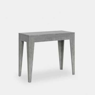 Consolle allungabile 90x42-302cm tavolo sala da pranzo grigio Isotta Concrete