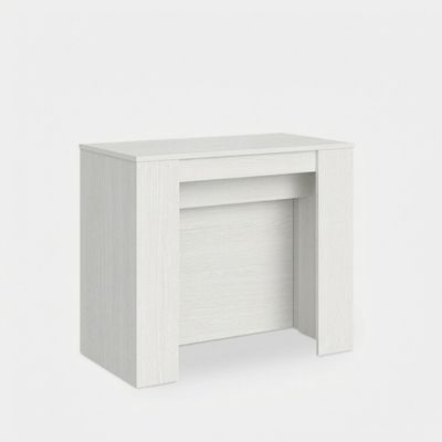 Consolle allungabile 90x48-296cm tavolo sala da pranzo legno bianco Venus