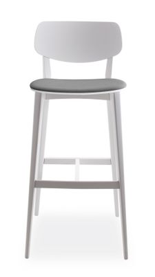 DOLL 555 - High beech stool with integrated cushion