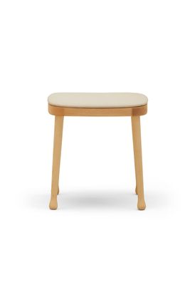FRISÉE 257 - Solid wood stool with integrated cushion