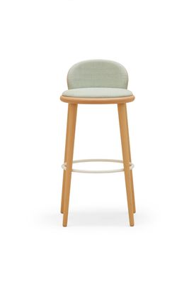 VERETTA 929 - High fabric stool with footrest