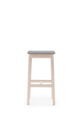 WHITE 135 - Ash stool with integrated cushion