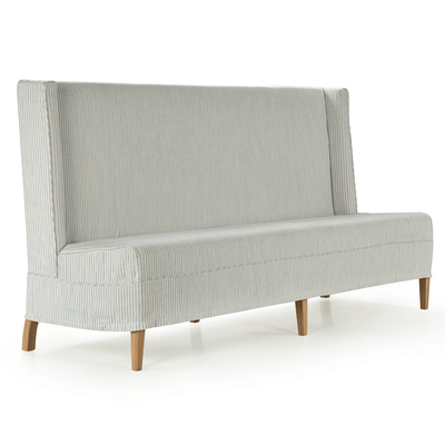 VARENNE - Linen bench high-back