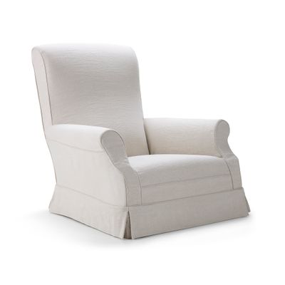 JONES - Linen armchair with armrests